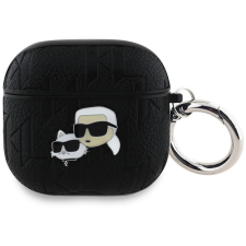 Karl Lagerfeld PU Embossed Karl and Choupette Heads Pouzdro pro AirPods 4 Black fülhallgató, fejhallgató tok