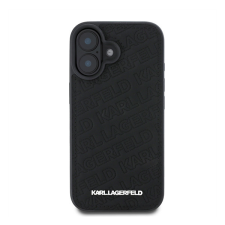 Karl Lagerfeld PU Quilted Pattern Apple iPhone 16 hátlap tok, fekete tok és táska