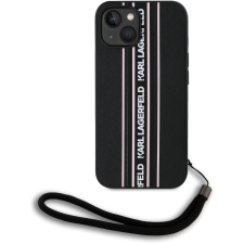 Karl Lagerfeld PU Saffiano Athleisure Stripe and Strap iPhone 15 rózsaszín tok (KLHCP15SPAMSCNSP) tok és táska