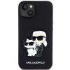 Karl Lagerfeld PU Saffiano Karl and Choupette iPhone 15 fekete tok