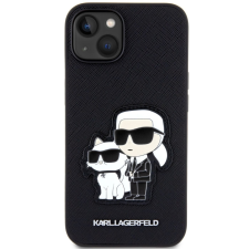 Karl Lagerfeld PU Saffiano Karl and Choupette iPhone 15 fekete tok tok és táska