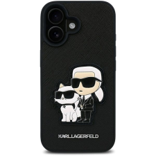 Karl Lagerfeld PU Saffiano Karl and Choupette iPhone 16 fekete tok tok és táska