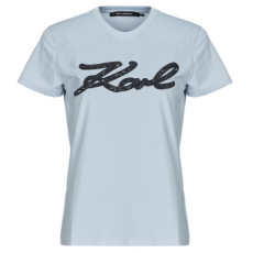 Karl Lagerfeld Rövid ujjú pólók BOUCLE KARL SIGNATURE T-SHIRT Kék EU S