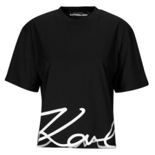 Karl Lagerfeld Rövid ujjú pólók KARL SIGNATURE HEM T-SHIRT Fekete EU M női póló