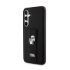 Karl Lagerfeld Saffiano Grip Stand Metal Logo Samsung Galaxy S23 FE hátlap tok, fekete