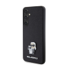 Karl Lagerfeld Saffiano Karl &amp; Choupette Metal Pin Samsung Galaxy S24+ tok, fekete