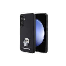 Karl Lagerfeld Saffiano Metal Pin Samsung Galaxy S24+ tok - Fekete/mintás (KLHCS24MPSAKCMPK) tok és táska
