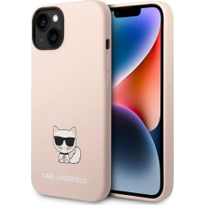 Karl Lagerfeld Silicone Choupette Body Apple iPhone 14 hátlap tok, halvány rózsaszín (KLD1077) tok és táska