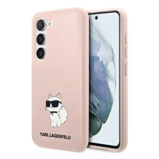 Karl Lagerfeld Silicone Choupette Samsung Galaxy S23+, szilikon tok, rózsaszín tok és táska