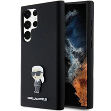 Karl Lagerfeld Silicone Ikonik Metal Pin tok Samsung Galaxy S23 Ultra - fekete tok és táska
