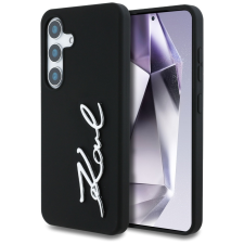 Karl Lagerfeld Silicone Metal Signature Logo Samsung Galaxy S25 szilikon tok, fekete tok és táska