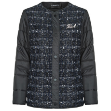 Karl Lagerfeld Steppelt kabátok BOUCLE SHORT PADDED JACKET Kék EU L