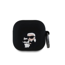 Karl Lagerfeld tok fekete KLA4RUNKC Apple Airpods 4 készülékhez fülhallgató, fejhallgató tok