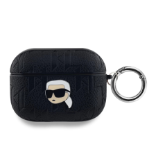 Karl Lagerfeld tok fekete KLAPPGKIPK Apple Airpods Pro készülékhez fülhallgató, fejhallgató tok