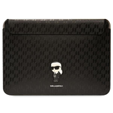 Karl Lagerfeld tok KLCS14SAKHPKK 14&quot; fekete Saffiano Monogram ikonikus 14&quot; saffiano tok és táska