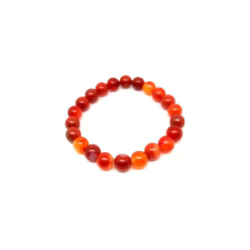  Karneol golyó karkötő sávos 8-8,5mm karkötő