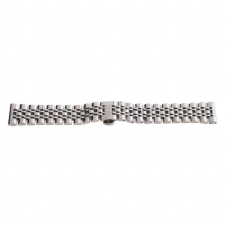  Karóra csat  pillangózárral, acél, ezüst színű, 18mm óraszíj