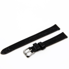  Karóra szíj,  fekete ezüst 12 mm óraszíj