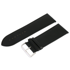  Karóra szíj, fekete színű, varrott, 85+125 mm / 32 mm XL óraszíj