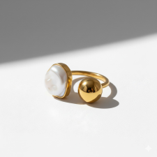 KÁRPÁTHY ékszer Abstract Round aranyozott gyűrű gyűrű