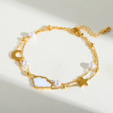 KÁRPÁTHY ékszer Aranyozott Clouds karkötő karkötő