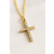KÁRPÁTHY ékszer Aranyozott kereszt nyaklánc cirkóniákkal