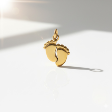 KÁRPÁTHY ékszer Baba Talpacskák charm, aranyozott egyéb ékszer