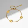 KÁRPÁTHY ékszer Clover crystal aranyozott karkötő