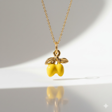 KÁRPÁTHY ékszer DIY Citromág nyaklánc, aranyozott nyaklánc
