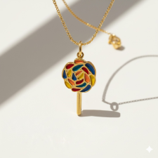 KÁRPÁTHY ékszer DIY Nyalóka nyaklánc, aranyozott nyaklánc