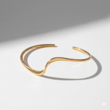 KÁRPÁTHY ékszer Golden Flow aranyozott karperec karkötő