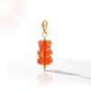 KÁRPÁTHY ékszer Gumimaci charm - narancs, aranyozott