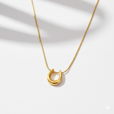 KÁRPÁTHY ékszer Holdív nyaklánc, aranyozott nyaklánc