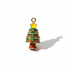 KÁRPÁTHY ékszer Karácsonyfa charm - aranyozott, zománcozott egyéb ékszer