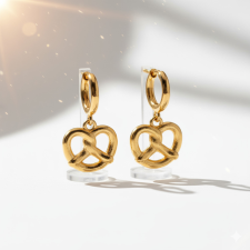 KÁRPÁTHY ékszer Perec alakú aranyozott fülbevaló fülbevaló