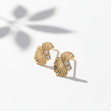 KÁRPÁTHY ékszer Royal allure diamond fülbevaló, aranyozott fülbevaló