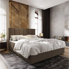  Kárpitozott boxspring ágy MERALIS 160x200 cm barna Matrac: Bonell rugós matrac ágy és ágykellék