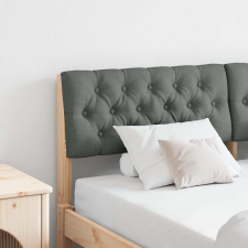  Kárpitozott fejtámla Sötétszürke 135 cm Tömör fenyőfa ágy és ágykellék