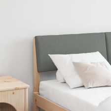  Kárpitozott fejtámla Sötétszürke 160 cm Tömör fenyőfa ágy és ágykellék