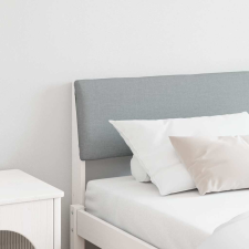  Kárpitozott fejtámla Világosszürke 200 cm Tömör fenyőfa ágy és ágykellék