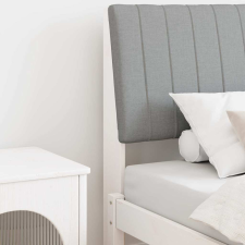  Kárpitozott fejtámla Világosszürke 90 cm Tömör fenyőfa ágy és ágykellék