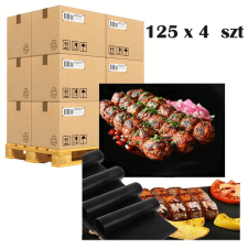 Karton 125kmpl x 4 db Teflon szőnyeg BBQ tepsi grillhez sütőben újrafelhasználható kerti sütés és főzés