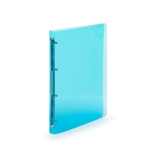 Karton Gyűrűskönyv A4, 4 gyűrűs 2cm gerinc áttetsző PP, Karton P+P Lines kék gyűrűskönyv