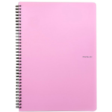 Karton P+P Pastelini Pastelini Twin wire A5 PP rózsaszín füzet