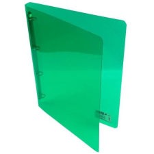 Karton PP Gyűrűskönyv A/4 PP 20mm 4 gyűrű átlátszó zöld irodalom