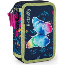 Karton PP Pillangó mintás háromemeletes tolltartó tolltartó