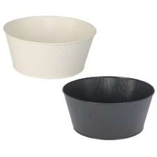  Kaspó fém bordás D21,5cm M10cm dekorációs kellék