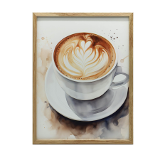KÁVÉFALI PLAKÁT ELEGÁNS STÍLUSBAN KERET NÉLKÜL 40x50 CM grafika, keretezett kép