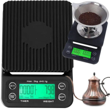 Kávémérleg pro 5kg 0.1g tára stopperrel konyhai mérleg