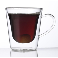 . Kávés-teás bögre, duplafalú üveg, 29,5cl, 2db-os szett, "Thermo" kávé